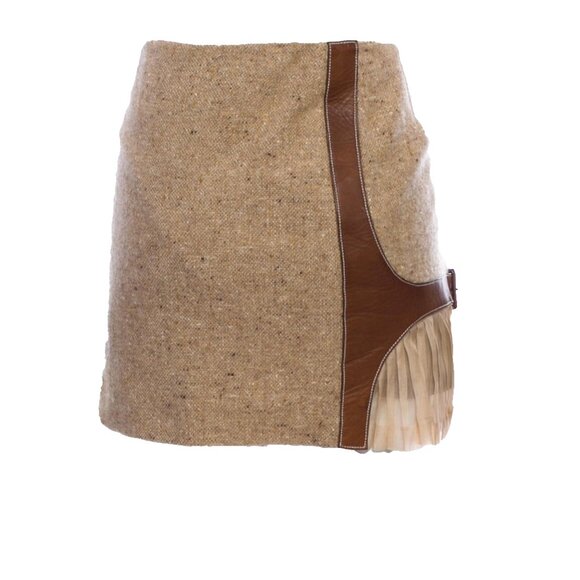 ALEXANDER MCQUEEN Fall 2002 Runway Wool Buckle Skirt - Picture 2 of 3